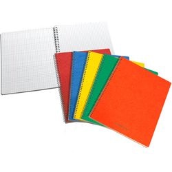 Collegeblok papier 60g m2 21x29,7cm geruit 5x5mm sterk spiraal 120blz 60vel