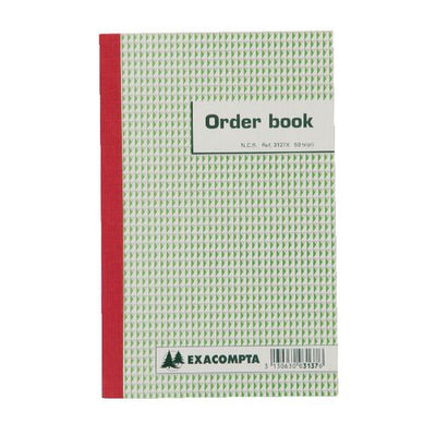 Exacompta orderboek 3137x 13,5x21cm onbedrukt lijn drievoud nl fr