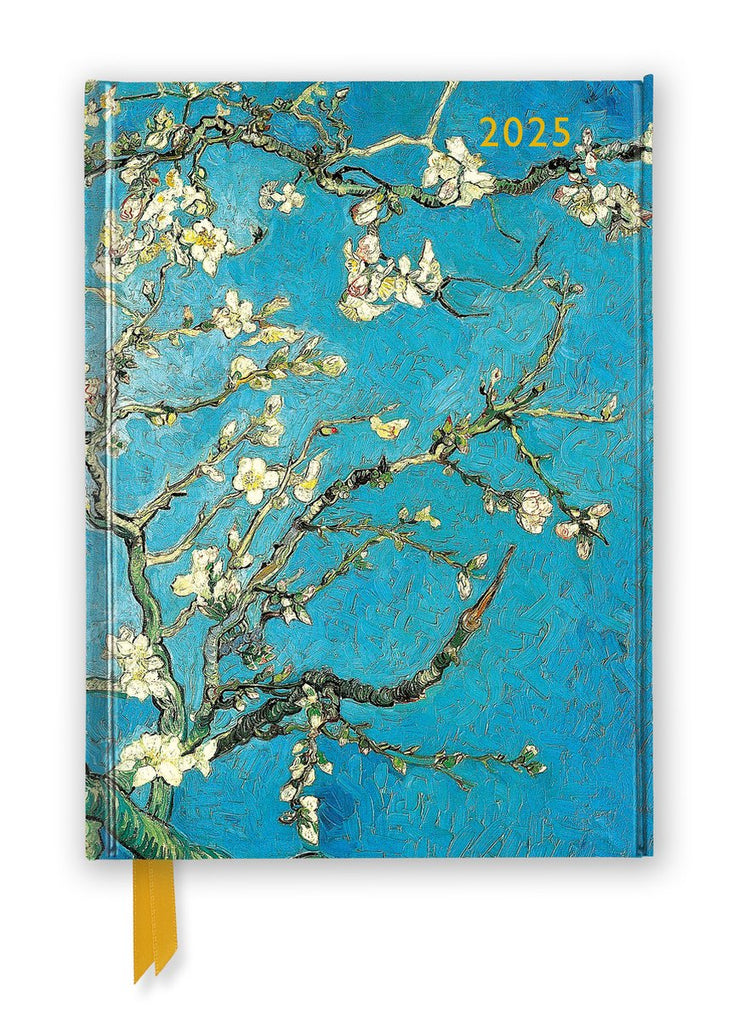 Vincent van gogh: almond blossom 2025 luxury diary planner - page to view with notes