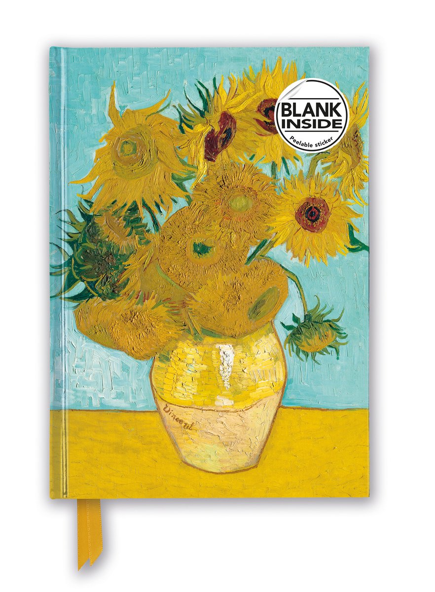 Flame tree vincent van gogh - sunflowers foiled blank journal
