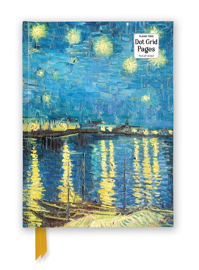 Flame tree dot grid notebooks- vincent van gogh: starry night over the rhône (foiled dot grid journal)