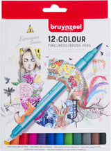 Bruynzeel brushpen set 12 kleuren - afbeelding 1