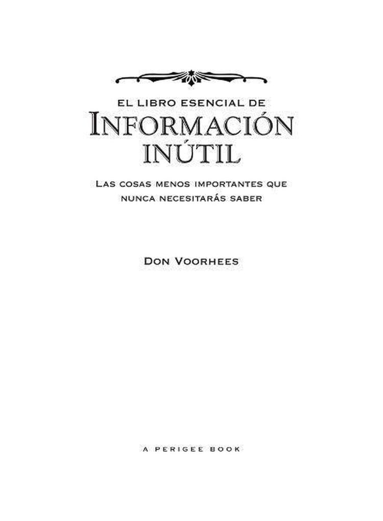 El libro esencial de informac�on in�til