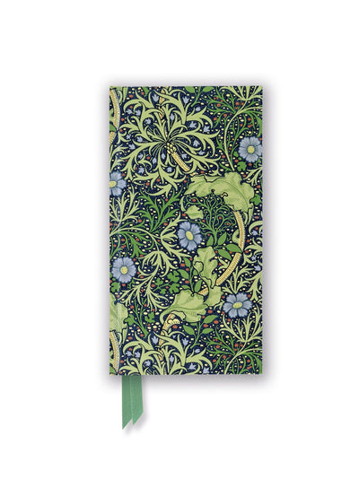 Flame tree slimline journals- william morris: seaweed (foiled slimline journal)
