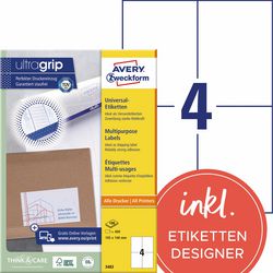 Etiketten avery zweckform 3483 universeel 105x148mm
