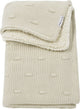 Meyco baby knots teddy wiegdeken - soft sand - 75x100cm - 2.0 tog