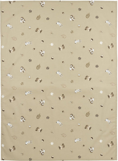 Meyco baby forest animals wieglaken - sand - 75x100cm - 0.3 tog