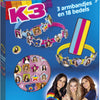 Totum k3 3 schuif armbandjes maken met 18 bedels - speelgoed meisjes vanaf 3 jaar - 21 delige set studio 100 meisjes