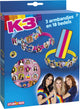 Totum k3 3 schuif armbandjes maken met 18 bedels - speelgoed meisjes vanaf 3 jaar - 21 delige set studio 100 meisjes