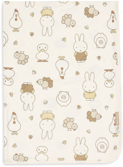 Jollein baby deken wieg - 75x100cm - jersey - miffy family farm
