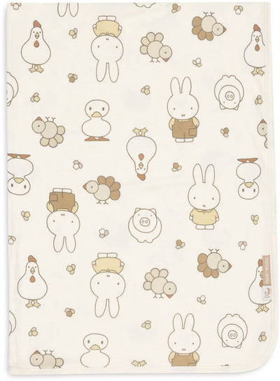 Jollein baby deken wieg - 75x100cm - jersey - miffy family farm
