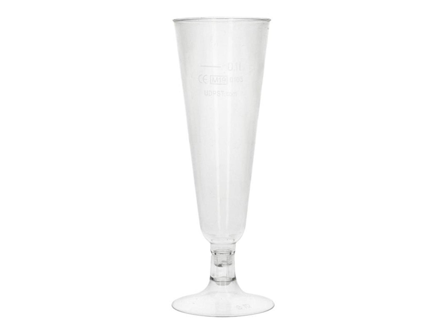 Papstar 24 glazen voor mousserende wijn pure 100ml ø5,5x16,5cm glashelder gemaakt van recyclebaar pla plantaardige bioplastic