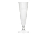 Papstar 24 glazen voor mousserende wijn pure 100ml ø5,5x16,5cm glashelder gemaakt van recyclebaar pla plantaardige bioplastic - afbeelding 2