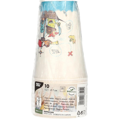 Papstar bekers pirate crew karton 0,2l ø7x9,7cm