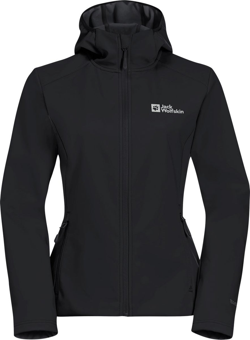 Jack wolfskin bornberg hoody w dames outdoorjas-black
