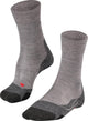 Falke tk2 melange anti-blaar dik wol functioneel materiaal wandelsokken dames grijs - maat 41-42