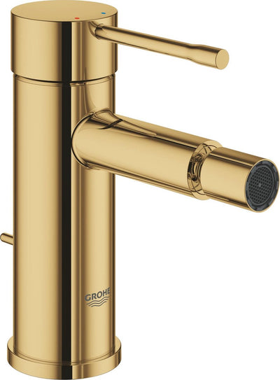 Grohe essence new bidetkraan - lage uitloop - met trek-waste - cool sunrise (goud)