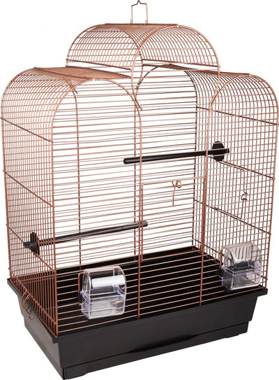 Flamingo vogelkooi dara zwart koper - zwart - 45 x 28 x 61.5 cm
