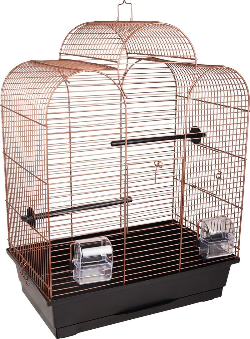 Flamingo vogelkooi dara zwart koper - zwart - 45 x 28 x 61.5 cm
