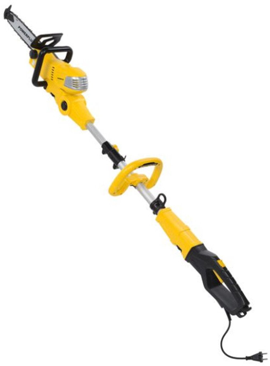 Powerplus telescopische elektrische kettingzaag powxg1032 - snoeizaag 2-in-1 van 900 w, zaagblad van 30 cm, automatische kettingsmering en met zwaard, tuingereedschap