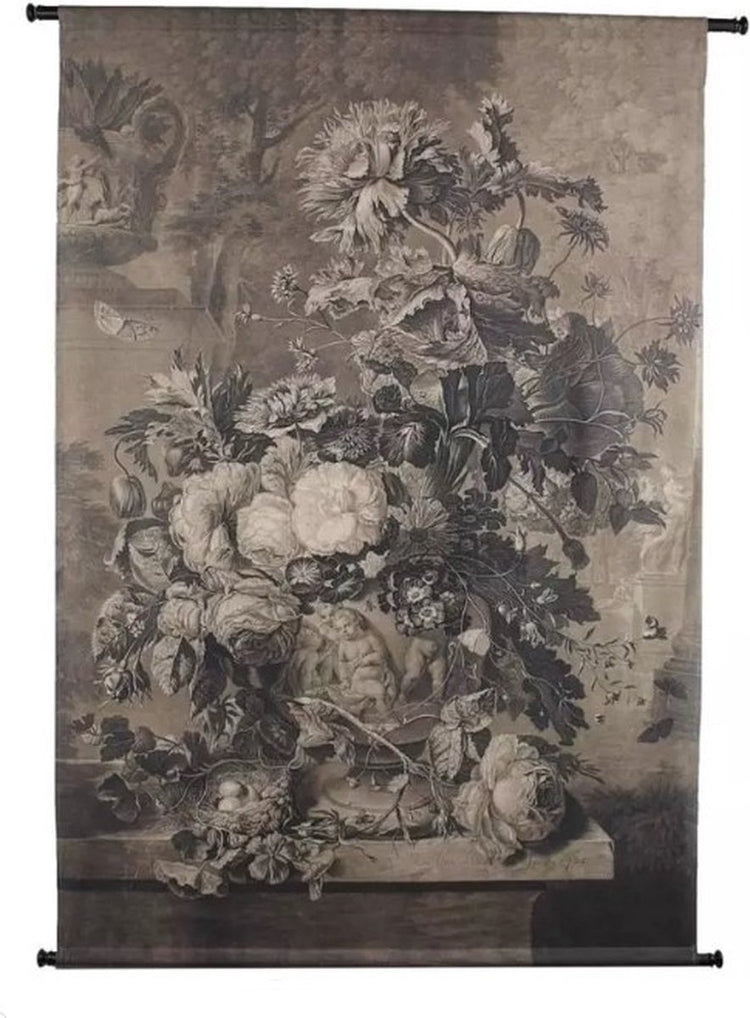 Hd collection wall hanging bouquet brown 136x3x105cm