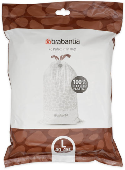 Brabantia perfectfit vuilniszakken - 40 45 l - code l - 40 stuks