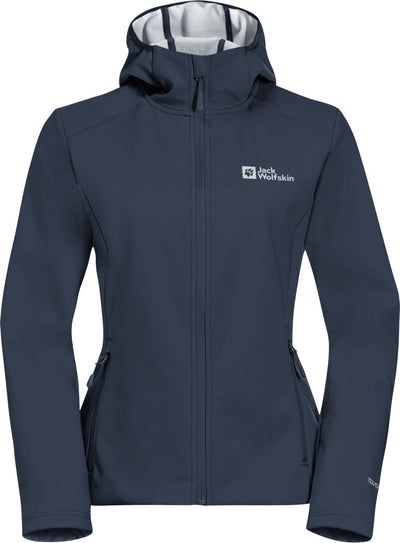 Jack wolfskin bornberg hoody w dames outdoorjas-midnight sky grey