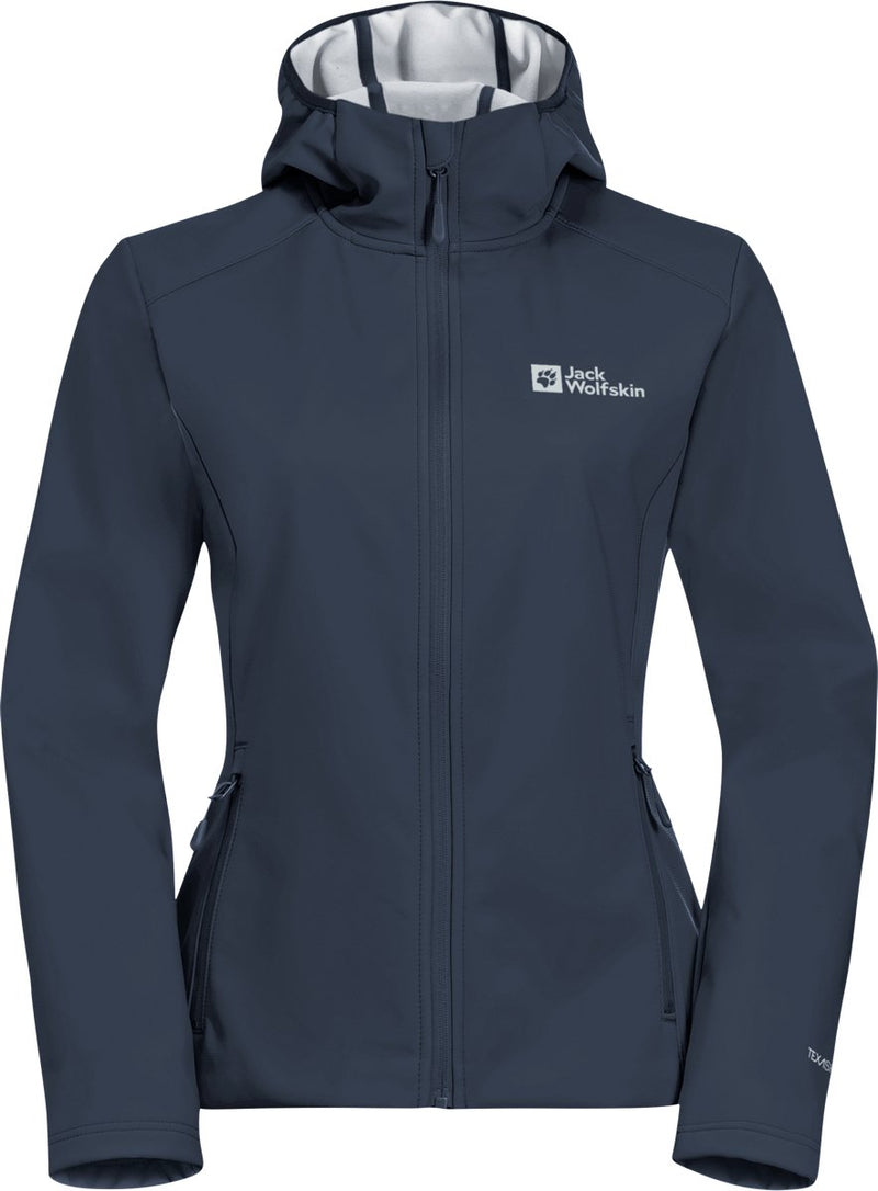 Jack wolfskin bornberg hoody w dames outdoorjas-midnight sky grey