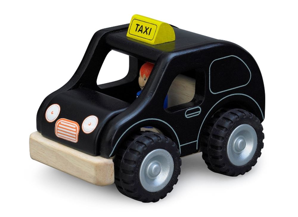 Wonderworld taxi zwart 9x13x9 cm. +18 mn