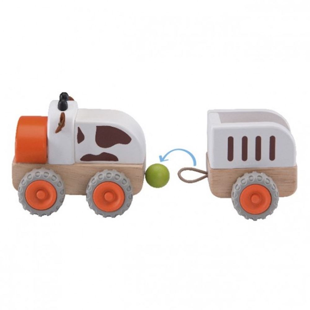 Wonderworld koe tractor met aanhanger+1