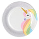 Papstar set a 10 borden unicorn karton ø23cm