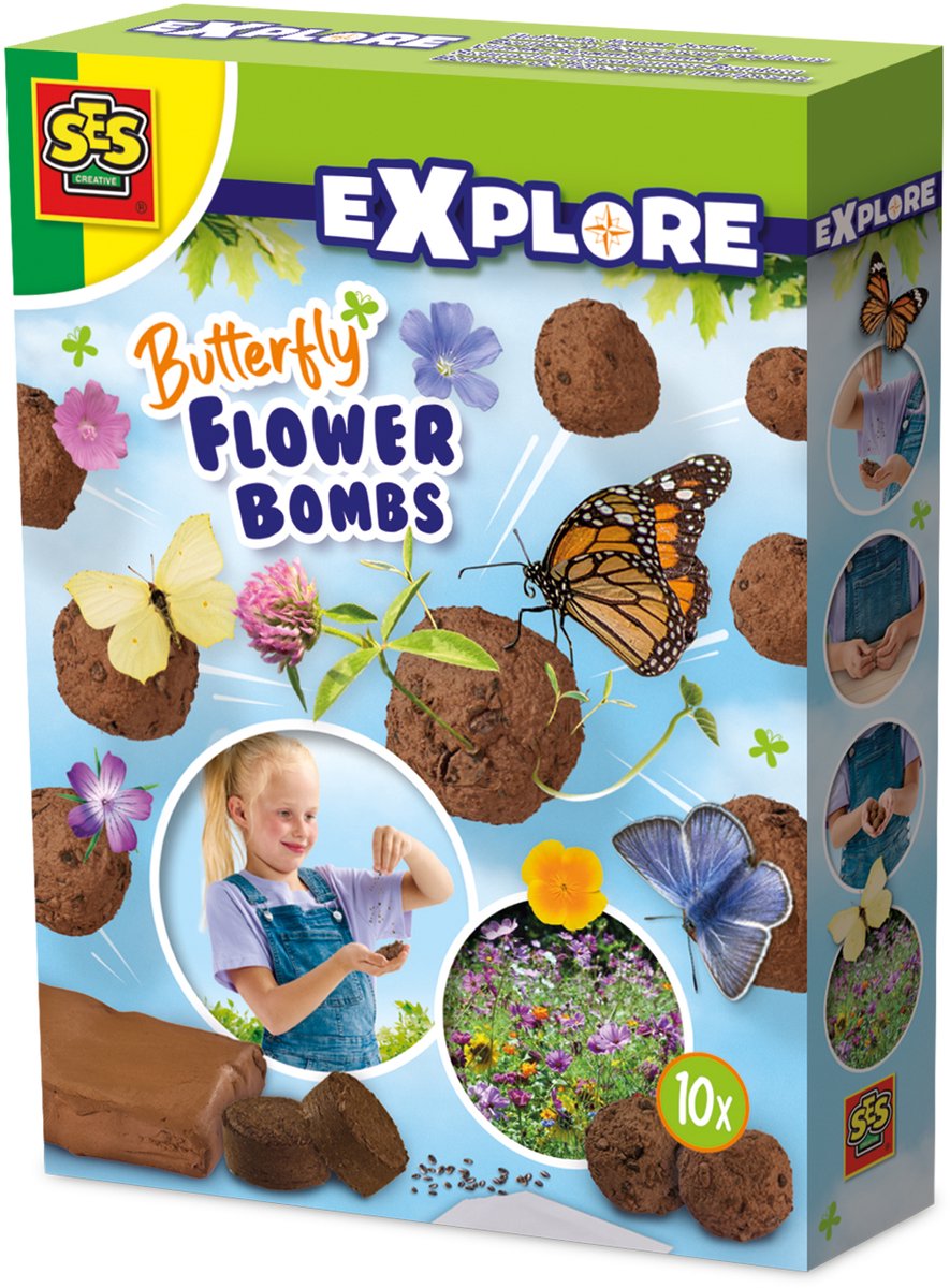 Ses creative – explore - vlinder bloembommen – bloembommen maken – bloemen zaaien – lok vlinders naar je tuin