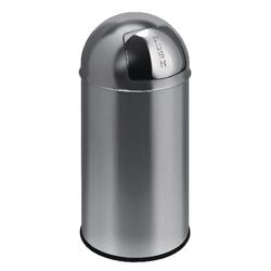 Push can prullenbak 40l mat chroom