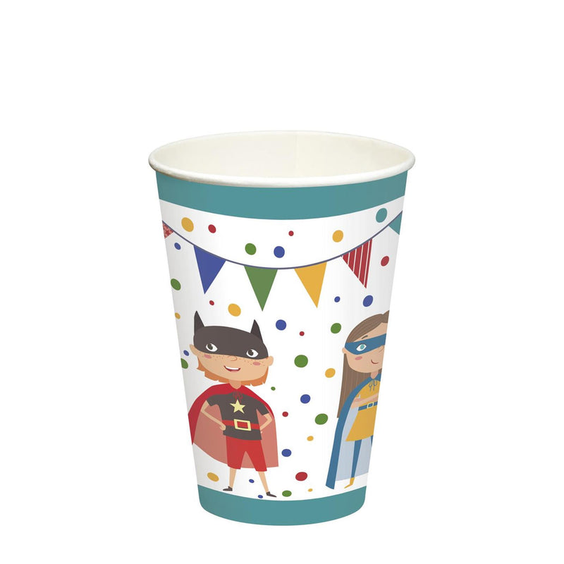 Papstar bekers superhero karton 0,2l ø7x9,7cm
