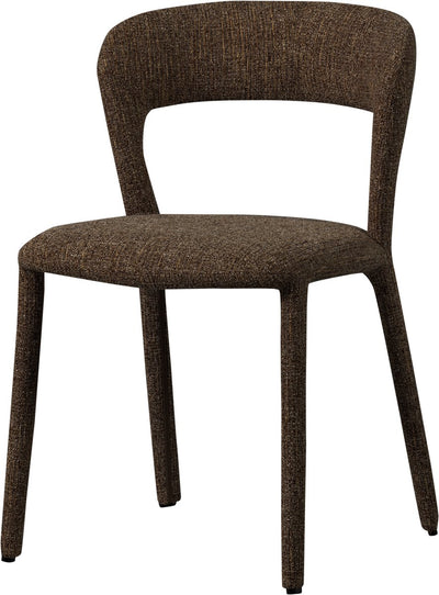 Woood noble eetkamerstoel - polyester - bruin melange - 76x51x56