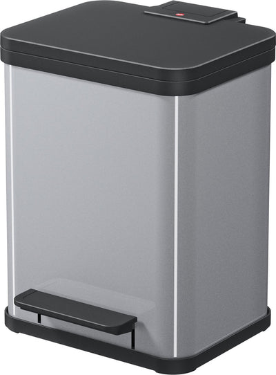 Hailo öko duo plus prullenbak - 2 x 9 l - zilver