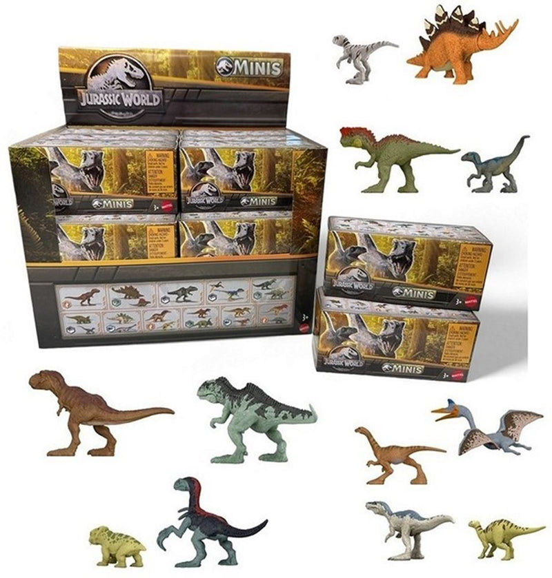 Jurassic world minis figuur 1-pack + 2-p