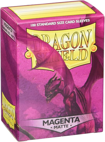 Arcane tinmen dragon shield - standard size card sleeves magenta matte 100x
