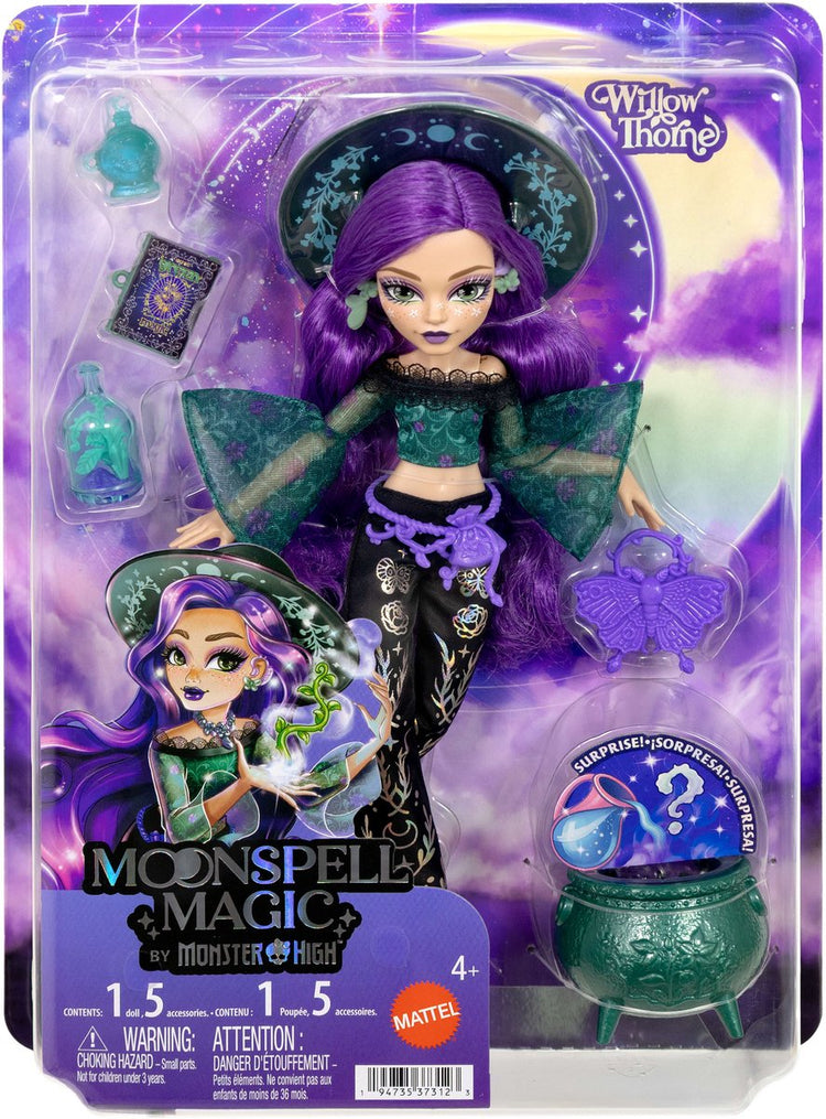 Monster high moonspell magic van - willow thorne modepop - nature witch met accessoires
