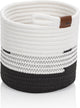 Kela mand, 18 x 17 cm, rond, wit zwart - |hedda