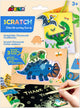 Avenir scratch art wenskaarten - dinos - met enveloppen - 3 stuks - 3 jaar