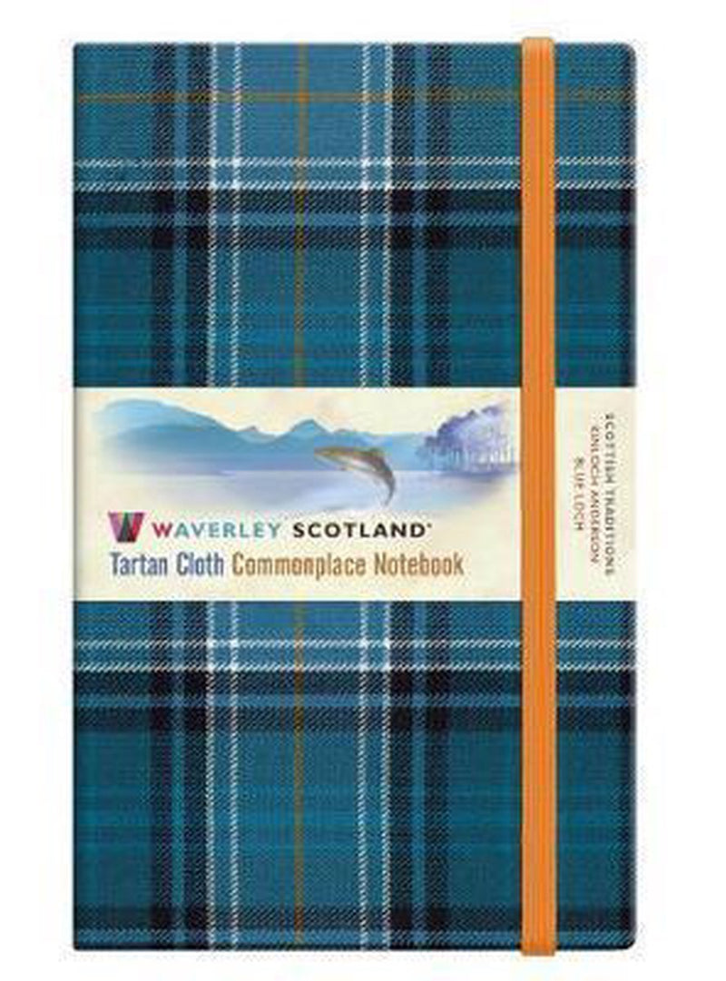 Blue loch waverley tartan notebook journal: large: 21 x 13cm