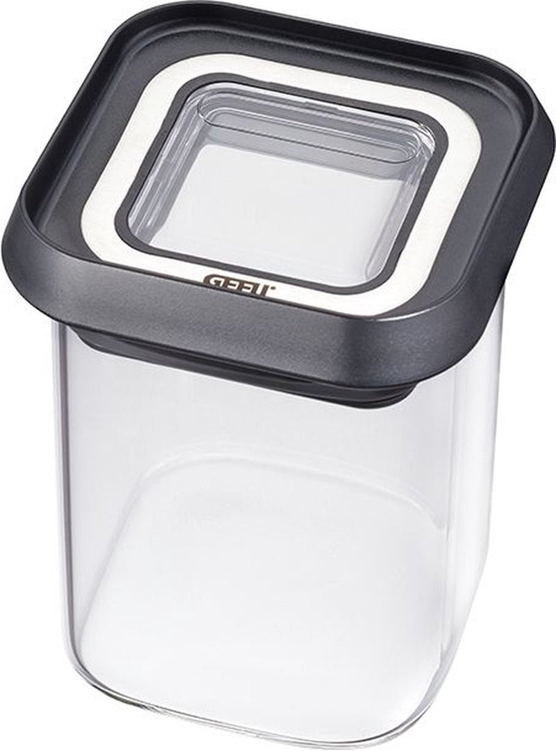 Gefu pantry voorraadpot 180 ml – glas rvs – luchtdicht – voor kruiden en specerijen