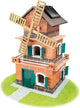 Teifoc ® bouwdoos – zonne windmolen en watermolen – 380 onderdelen – echte mini bakstenen met cement, kom en troffel – bouwpakket voor kinderen vanaf 8 jaar