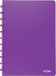 Atoma - trendy schrift - a4 - 144 bladzijden - commercieel geruit - transparant paars