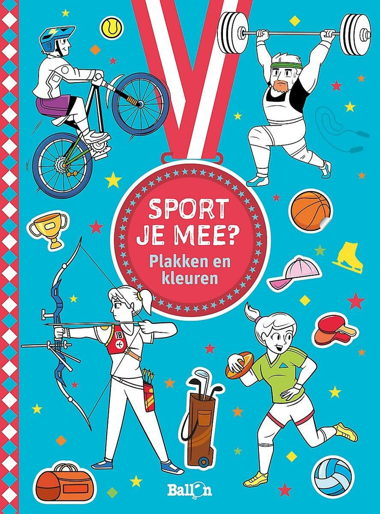 Sport je mee? plakken en kleuren