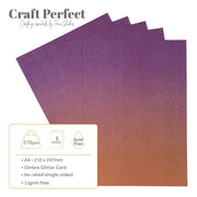 Craft perfect by tonic studios craft perfect • glitter card a4 250g ombre arabian nights 5pcs - afbeelding 2