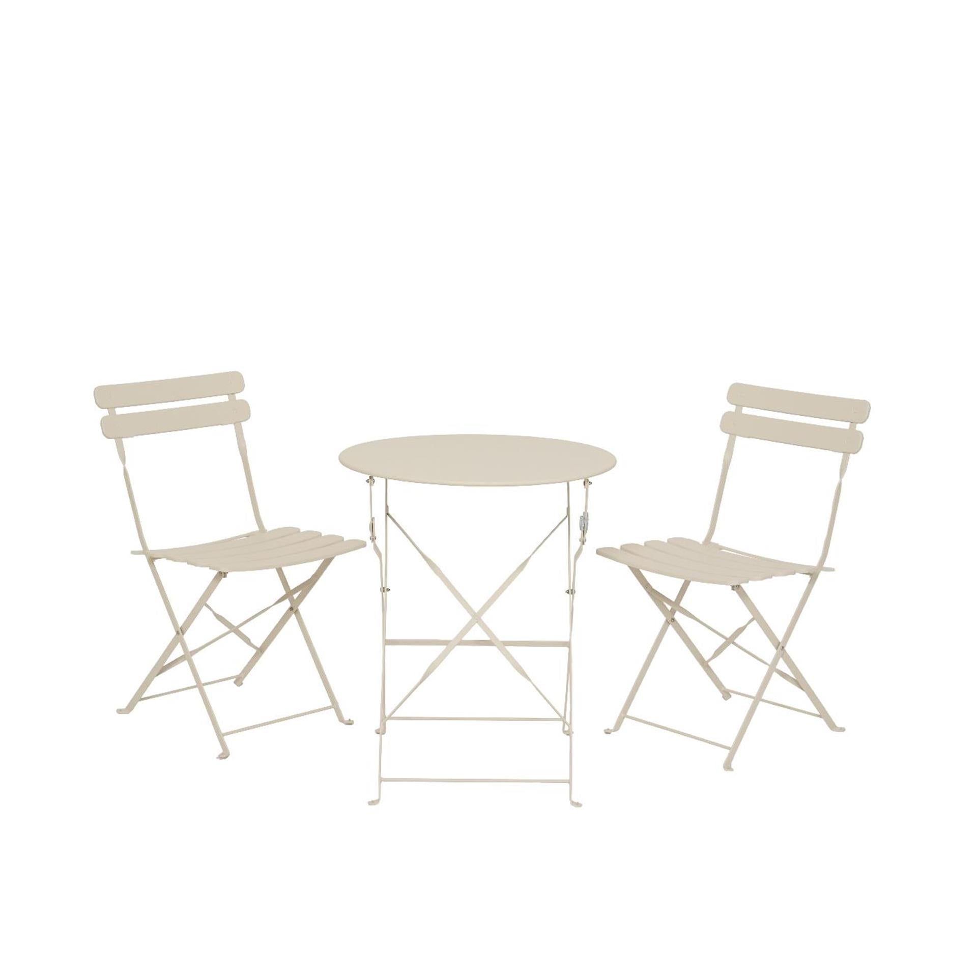 Decoris bistroset helsingborg staal outdoor off-white ø60xh71cm