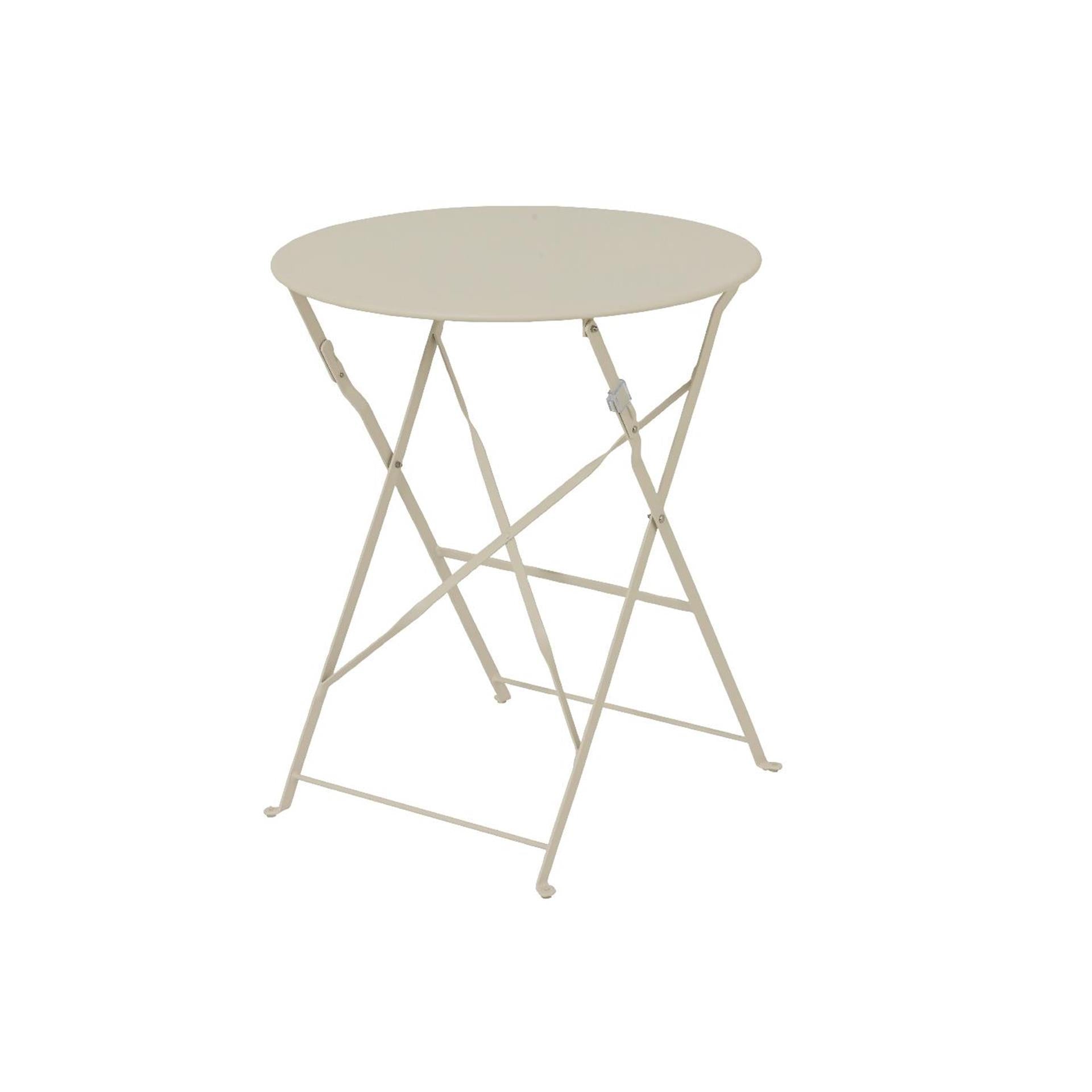 Decoris bistroset off-white staal ø60xh71cm
