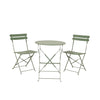 Decoris bistroset groen staal ø60xh71cm